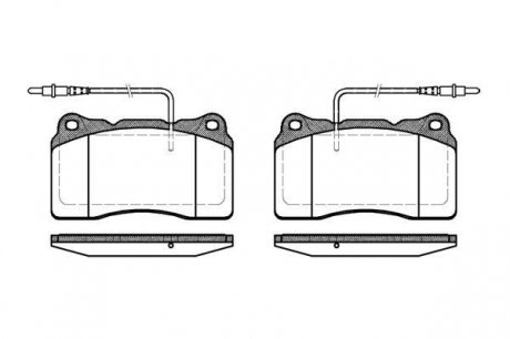 Колодки гальмівнi перед. Peugeot 607 3.0 24V (309x29mm) REMSA 066614