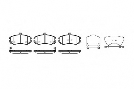 1194 02 REMSA Колодки гальмiвнi перед. Hyundai Elantra 1.6-2.0 2000-