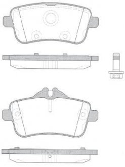 1503 10 REMSA 1503 10_колодки дисковые задние mb w166x166 ml 63amggl 63 amg 11>