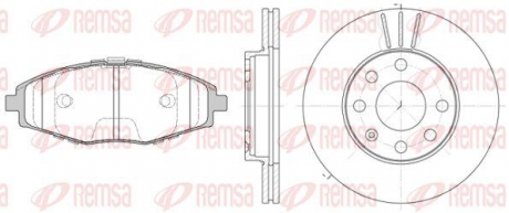 8696.01 REMSA Комплект тормозной передн. daewoo lanos r13 (пр-во remsa)