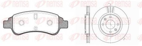 884002 REMSA Комплект тормозов, дисковый тормозной механизм