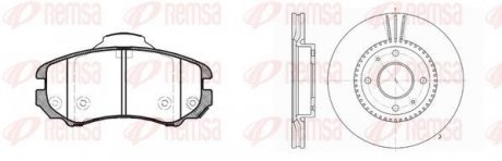 895301 REMSA Комплект тормозов, дисковый тормозной механизм