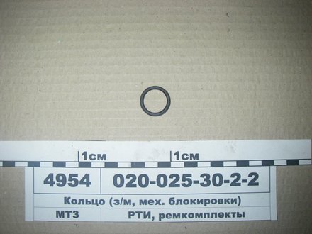 020-025-30-2-2 Рось Гума Кольцо 020-025-30-2-2 ГОСТ 18829-73 (ГОСТ 9833-73)(пр-во Украина)