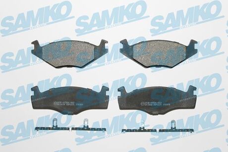 5SP225 SAMKO Тормозные колодки, дискове гальмо (набір)