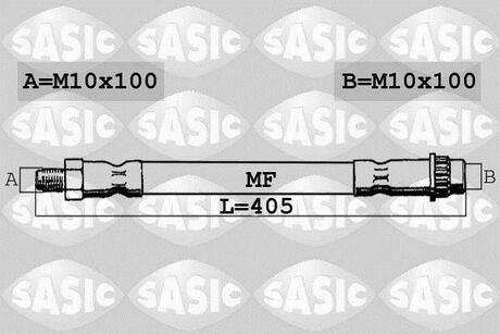 6604025 SASIC Шланг тормозной передній 2.3dCi 10-