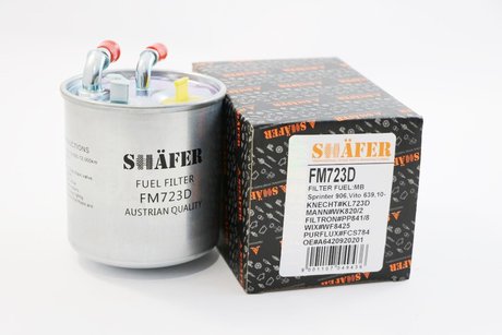 FM723D SHAFER Фильтр топливный MB C (C204), E (W212), GL (X164), Sprinter (906), 2.0D-3.0D, 04