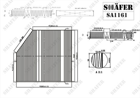 SA1161 SHAFER Фільтр салону MB C (W205, S205)/E (W213,S213)