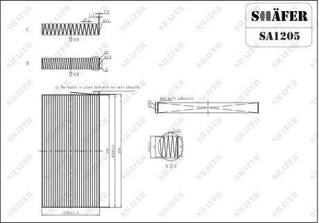 SA1205 SHAFER Фільтр салону Nissan Cube 1.5DCI 10-