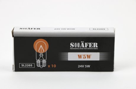 SL2205 SHAFER Лампа накаливания 24V 5W W5W