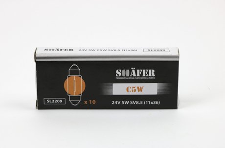 SL2209 SHAFER Лампа накаливания 24V 5W C5W SV8.5 (11x36)