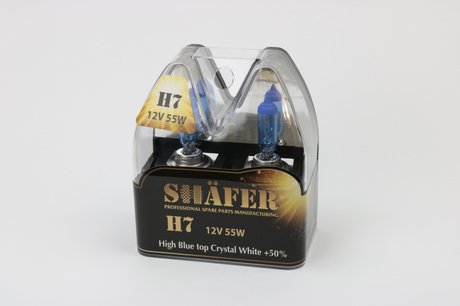 SL3007C SHAFER Лампа галогеновая H7 12V55W High Blue top Crystal White +50%