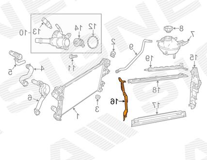 PCR33311AR Signeda Дефлектор повітряний JEEP COMPASS, 17 -