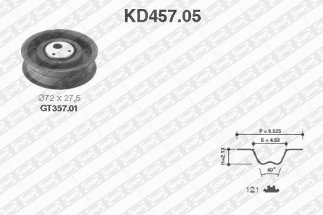 KD457.05 SNR NTN Ремонтний комплект для заміни паса газорозподільчого механізму