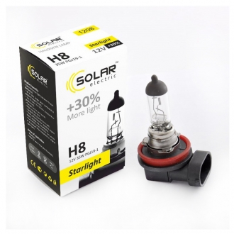 1208 Solar Галогеновая лампа SOLAR H8 12V Starlight +30% (1208)