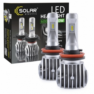 8611 Solar Светодиодные лампы LED SOLAR H11 CANBUS 12/24V 6500K 6000Lm 50W Cree Chip 1860 (8611)