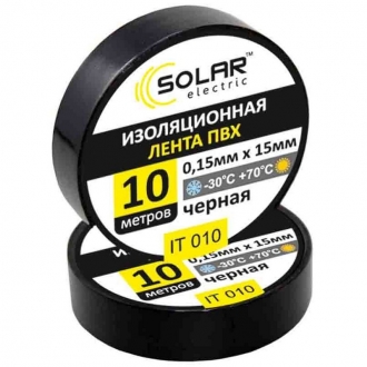 IT010 Solar Изолента SOLAR IT010 черная 10м