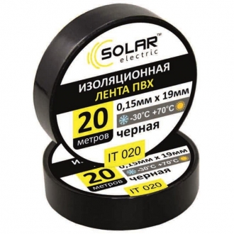 IT020 Solar Изолента SOLAR IT020 черная 20м