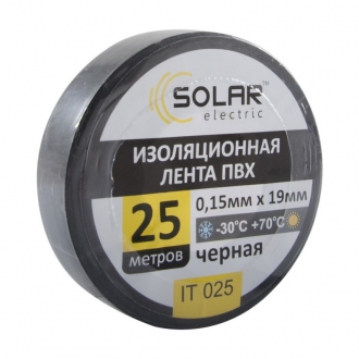 IT025 Solar Изолента SOLAR IT025 черная 25м