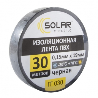 IT030 Solar Изолента SOLAR IT030 черная 30м