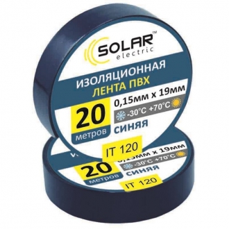 IT120 Solar Изолента SOLAR IT120 синяя 20м