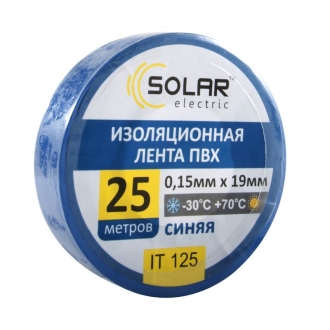 IT125 Solar Изолента SOLAR IT125 синяя 25м