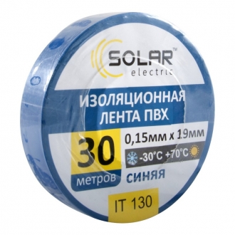 IT130 Solar Изолента SOLAR IT130 синяя 30м