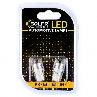SL1332 Solar Светодиодные LED автолампы SOLAR Premium Line 12V T10 W2.1x9.5d 1SMD 1W white блистер 2шт (SL1332)