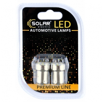 SL1380 Solar Светодиодные LED автолампы SOLAR Premium Line 12V G18.5 BA15s 8SMD 2535 white блистер 2шт (SL1380)