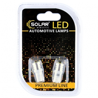 SL2532 Solar Светодиодные LED автолампы SOLAR Premium Line 24V T10 W2.1x9.5d 1SMD 1W white блистер 2шт (SL2532)