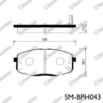 Колодки гальмівні передні Speedmate SMBPH043