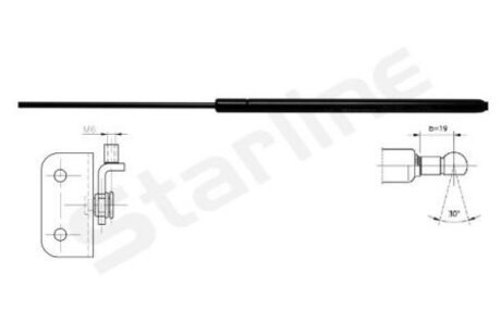 8814800 STARLINE Амортизатор багажника