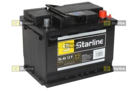 BA SL 55P STARLINE Аккумулятор STARLINE, R"+" 56Ah, En480 (246 x 175 x 190) правый "+",B13 производство ЧЕХИЯ