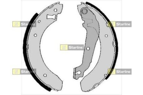 BC 01380B STARLINE Тормозные колодки барабанные, к-кт.