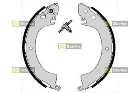 BC 05240 STARLINE Тормозные колодки барабанные, к-кт.