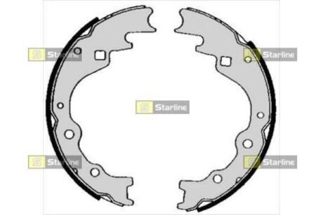 BC 05450 STARLINE Тормозные колодки барабанные, к-кт.