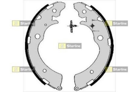 BC 05690 STARLINE Тормозные колодки барабанные, к-кт.