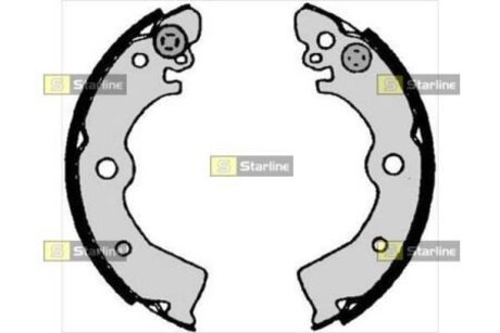 BC 07030 STARLINE Тормозные колодки барабанные, к-кт.