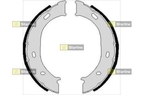 BC 07960 STARLINE Тормозные колодки барабанные, к-кт.