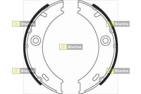 BC 07970 STARLINE Тормозные колодки барабанные, к-кт.