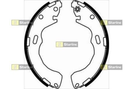 BC 08030 STARLINE Тормозные колодки барабанные, к-кт.