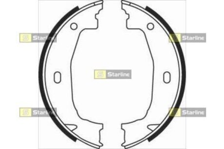 BC 08100 STARLINE Тормозные колодки барабанные, к-кт.