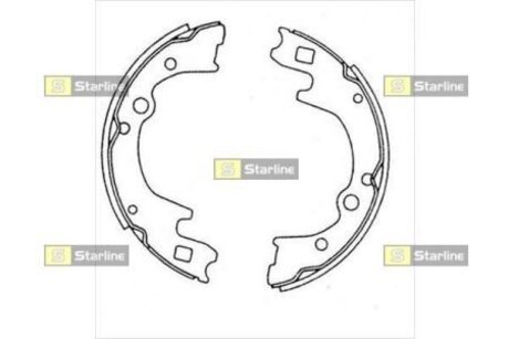 BC 08270 STARLINE Тормозные колодки барабанные, к-кт.