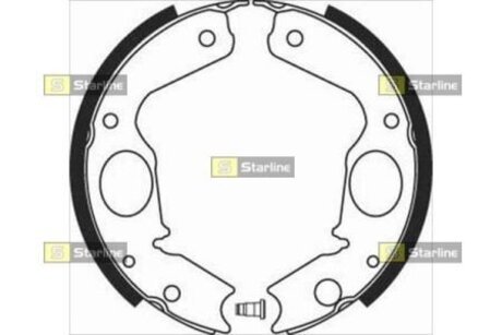 BC 08350 STARLINE Тормозные колодки барабанные, к-кт.