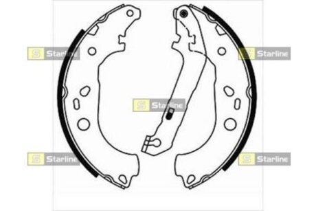 BC 08600 STARLINE Тормозные колодки барабанные, к-кт.