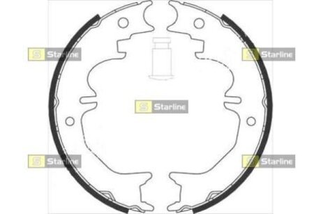 BC 08850 STARLINE Тормозные колодки барабанные, к-кт.