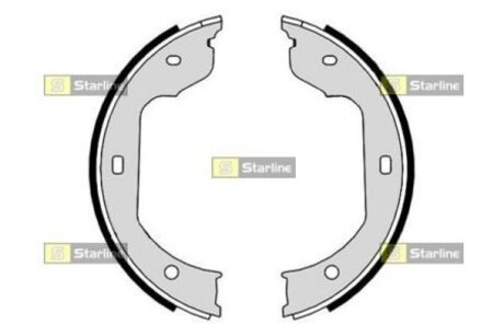 BC 09110 STARLINE Тормозные колодки барабанные, к-кт.