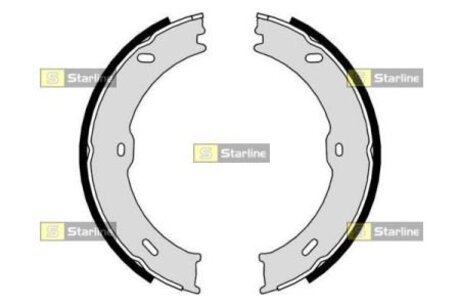 BC 09710 STARLINE Тормозные колодки барабанные, к-кт. (стояночный тормоз).