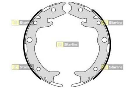 BC 09790 STARLINE Тормозные колодки барабанные, к-кт.