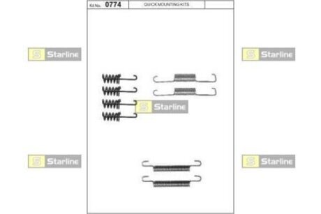 BCPR39 STARLINE Ремонтный комплект тормозных колодок