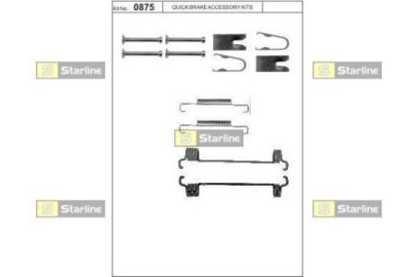 Ремонтный комплект тормозных колодок STARLINE BCPR49